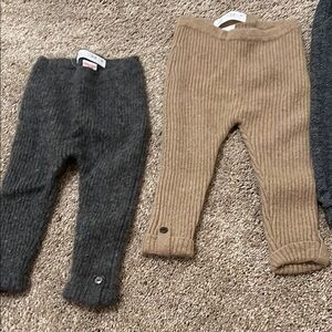 Zara Casual Corduroy Bottoms Black and Brown